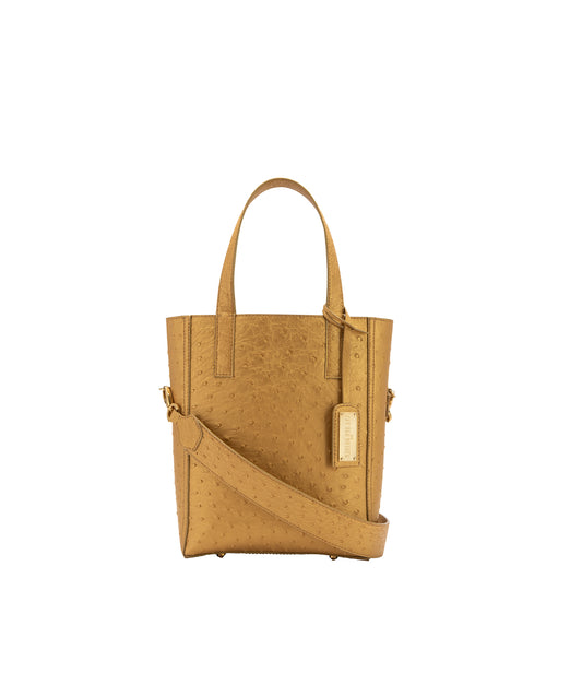 Gold Ostrich | Mini Crossbody 'Ntombi' Tote