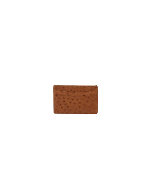 Cognac Ostrich | Credit Card Holder