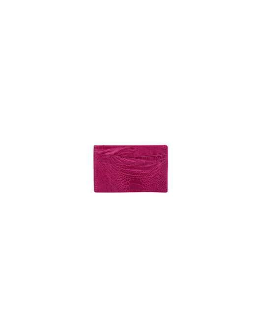 Pink Ostrich Shin | Credit Card Holder