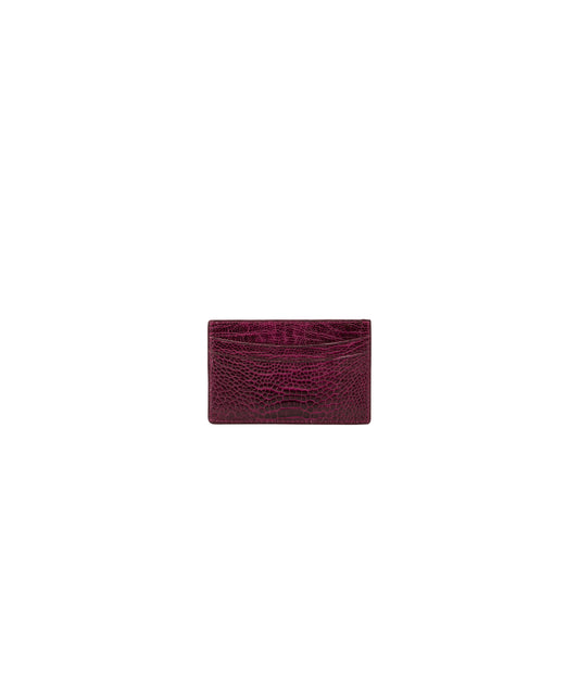 Aubergine Ostrich shin | Credit Card Holder