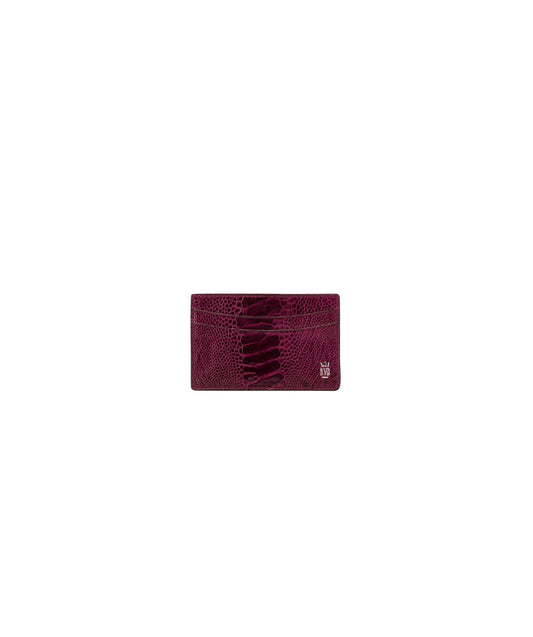 Aubergine Ostrich shin | Credit Card Holder
