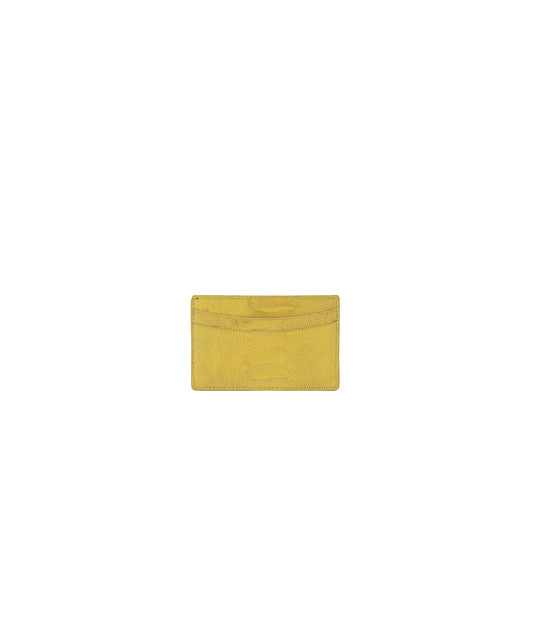 Yellow Ostrich Shin | Credit Card Holder