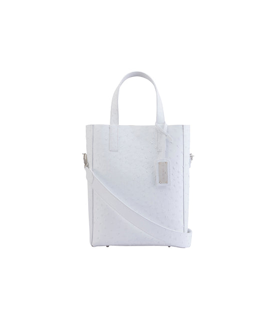 White Ostrich | Crossbody 'Ntombi' Tote