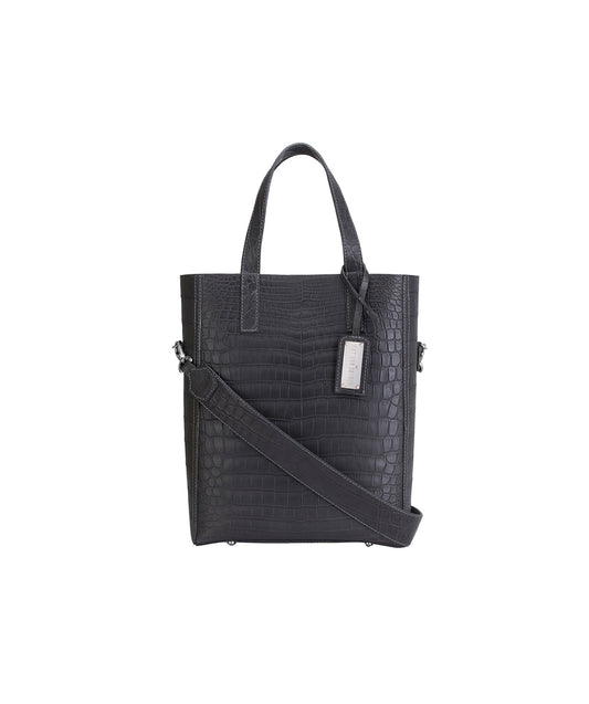 Dark Grey Crocodile | Crossbody 'Ntombi' Tote