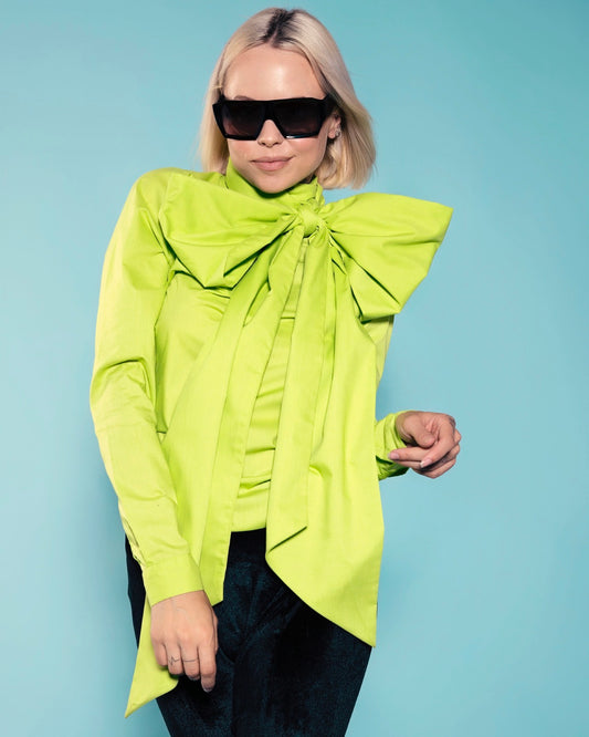 Big Bow Blouse | Lime