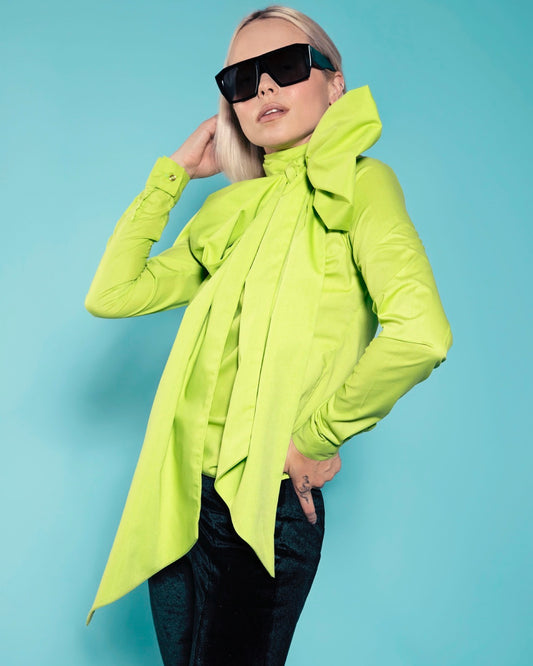 Big Bow Blouse | Lime