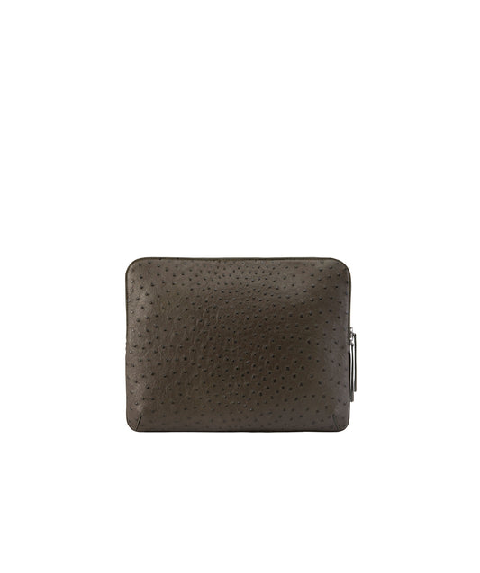 Large Zip Around Clutch | Khaki