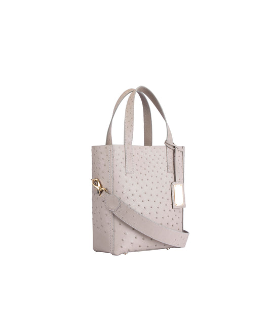 Ash Ostrich | Mini Crossbody 'Ntombi' Tote