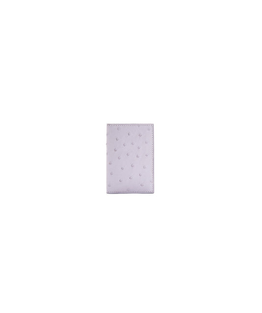 Folded Card Holder | Ostrich Leather | Lilac