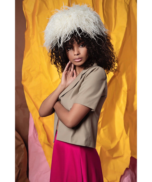 Double Slit A-line Skirt | Satin