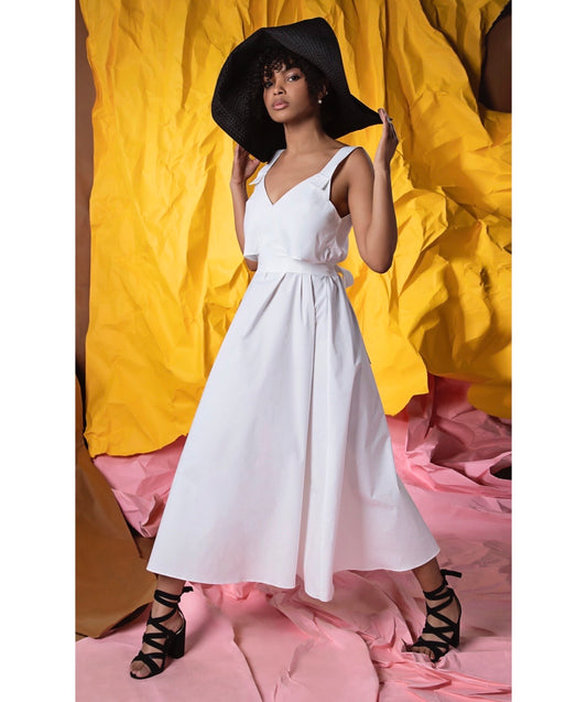 A-line dress | Poplin